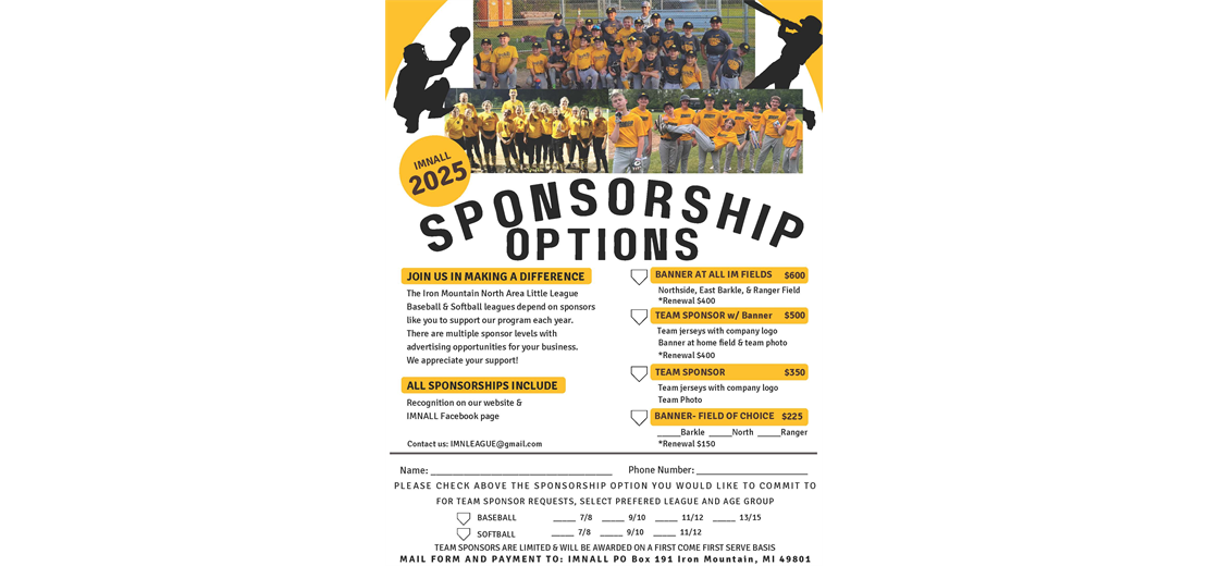 Sponsorship Opportunities Available